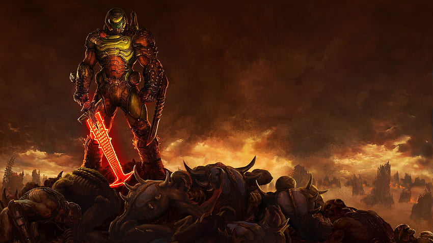 Version Of The New Art, Put Together From The Parallax On The Pre Order Page. : Doom, Doom Eternal HD wallpaper