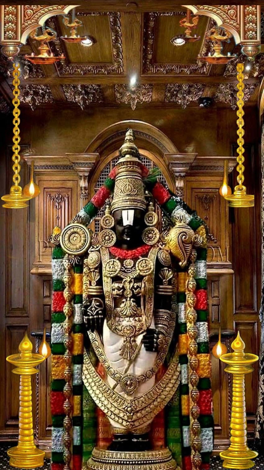 Lord Venkateswara Swamy With Sridevi,Bhudevi God Wooden Photo Frame (13 x  10 Inch,colour) : Amazon.in: Home & Kitchen