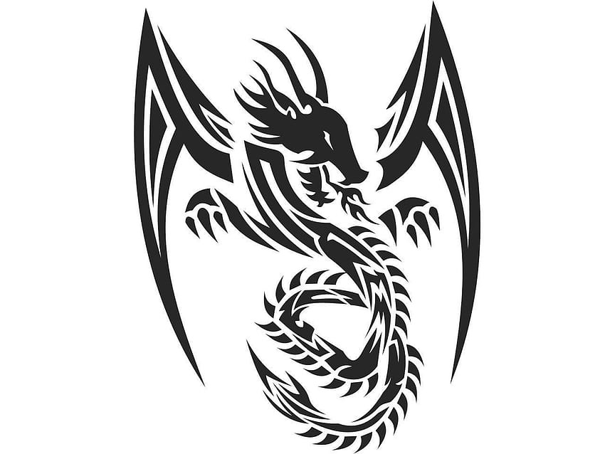 Tatuaggio del drago, drago tribale Sfondo HD