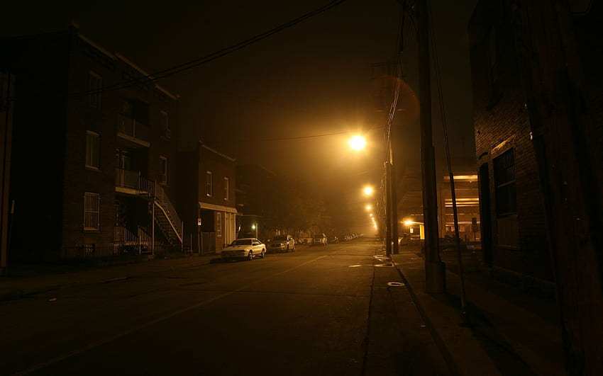 Nacht Nebel. Hintergrund, Hintergrund, neblige Straße HD-Hintergrundbild