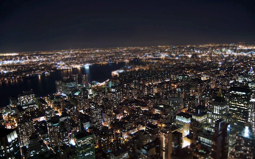 Cities, Night, Lights, View From Above, New York HD wallpaper