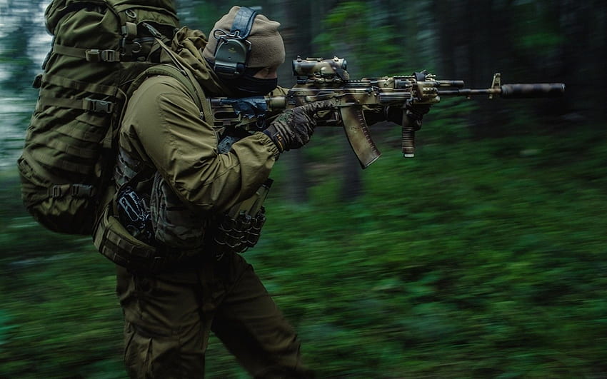 Militärsoldat Russische Spezialeinheit Spetsnaz. Militär, Spezialeinheiten HD-Hintergrundbild