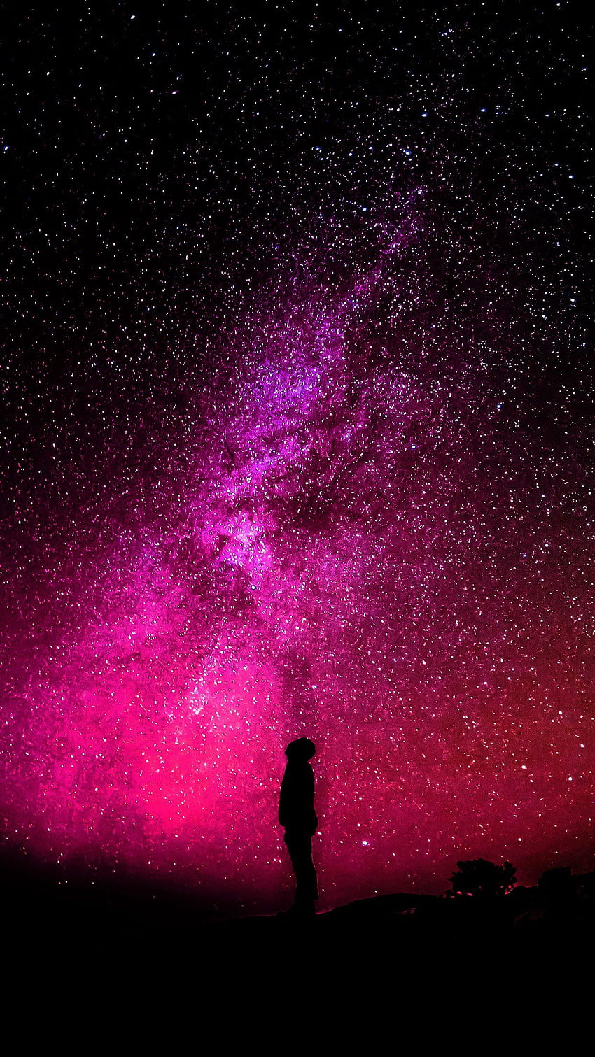 Sky Galaxy Milkyway Space Night Red Android - - HD phone wallpaper