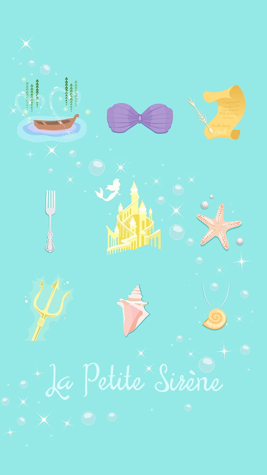 Малката русалка iPhone, Ariel Disney Cute Tumblr HD тапет за телефон