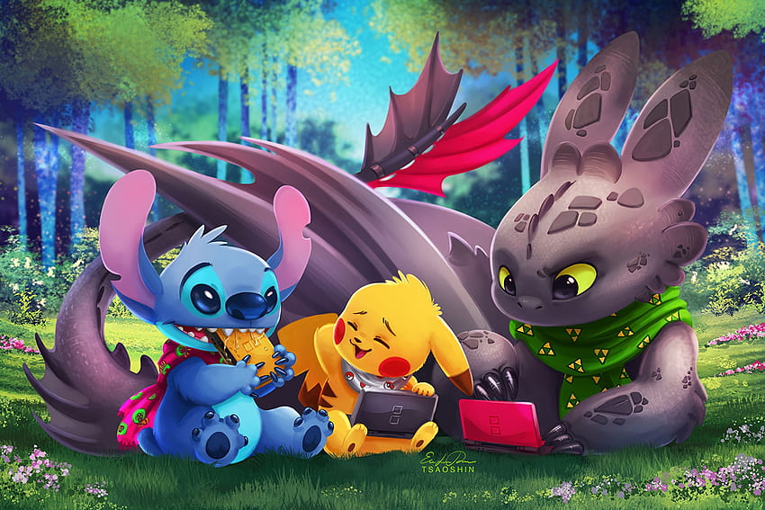 Şirin Lilo ve Stitch, Stitch Disney Dizüstü Bilgisayarı HD duvar kağıdı