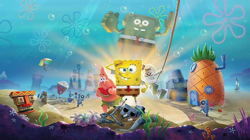 spongebob squarepants, sott'acqua, cartone animato , u , 16:9 , , , 25111, Cartone animato subacqueo Sfondo HD