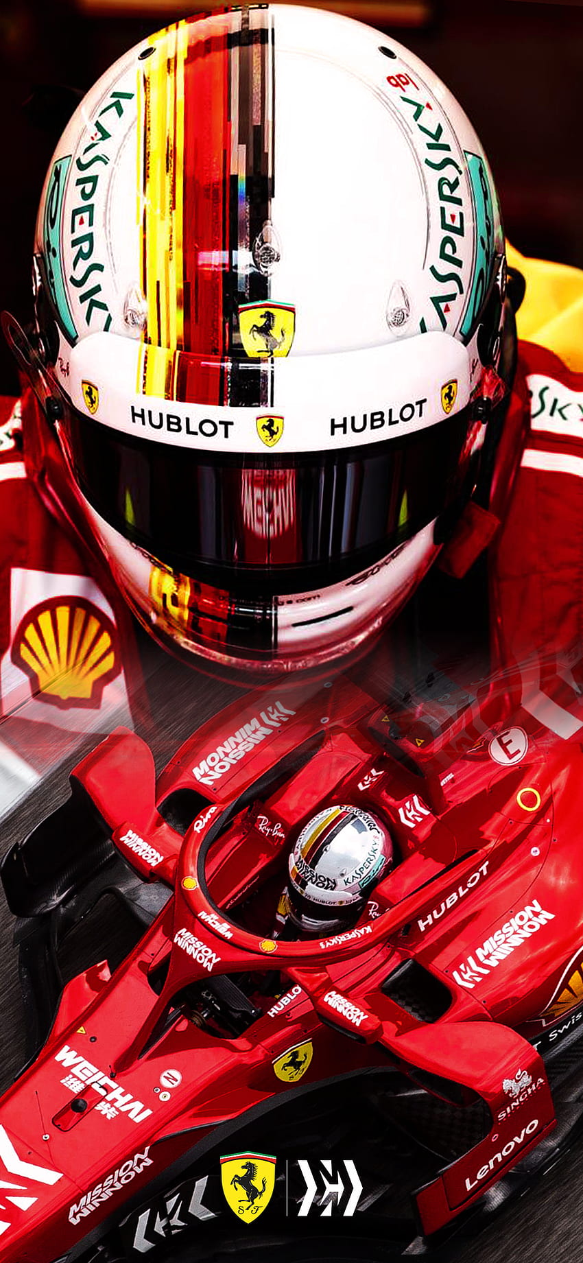Ferrari Sebastian Vettel, Sebastian Vettel F1 Fond d'écran de téléphone HD