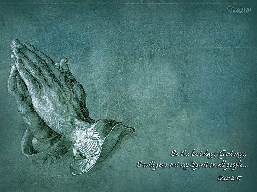 Modląc Ręce - Modląc Się Ręce Zielone Tło Tapeta HD