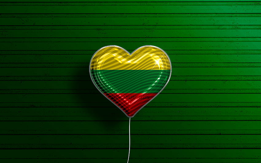 I Love Itagui, , realistic balloons, green wooden background, Day of Itagui, Colombian cities, flag of Itagui, Colombia, balloon with flag, cities of Colombia, Itagui flag, Itagui HD wallpaper