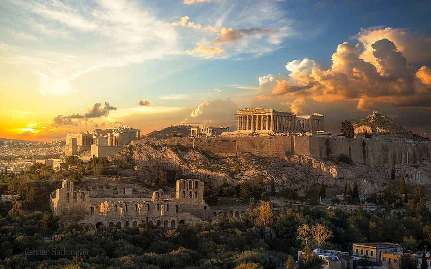 Atenas Grecia -, Atenas Grecia en Bat, Antigua Atenas fondo de pantalla