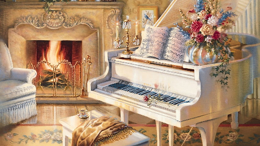Paintings Piano Paintings Piano Living Room [] for your , Mobile & Tablet. Explore Piano . Grand Piano , Piano Background , Piano, Christmas Piano HD wallpaper