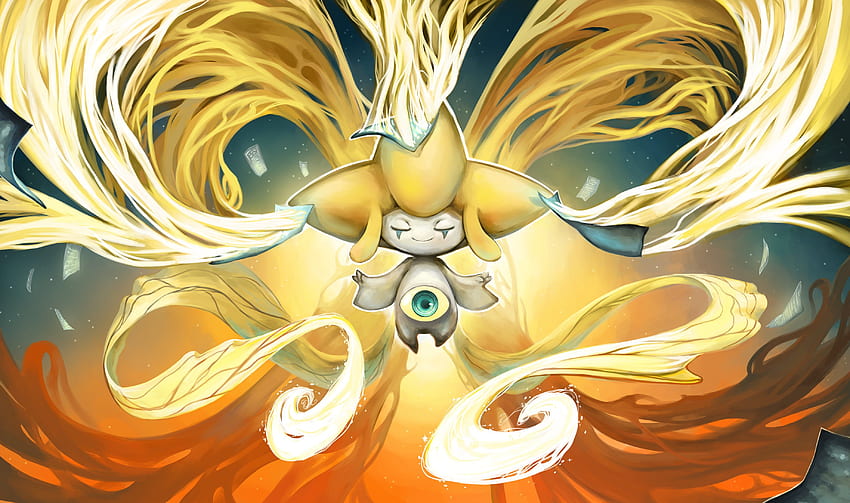 Jirachi - & Background, Pokemon Jirachi HD wallpaper