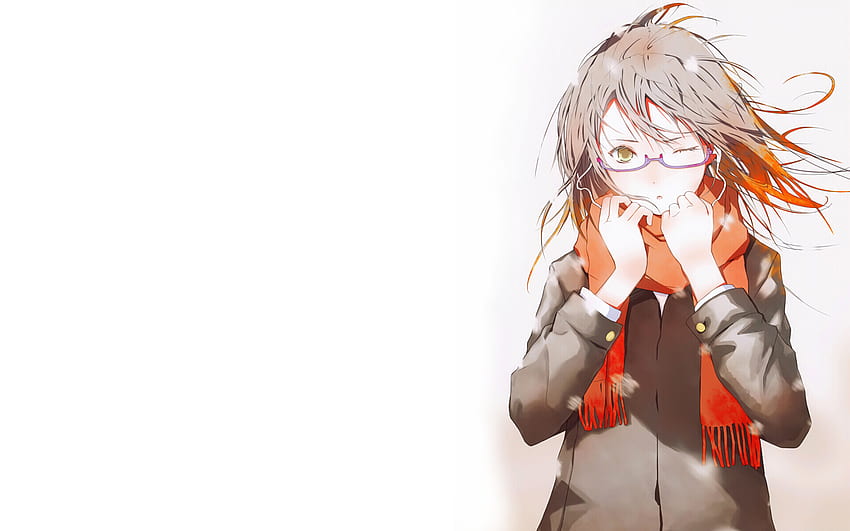 cute one, white, awesome, cute, girl, beautiful, beauty, nice, cutie, charming, anime, cool, glasses, adorable HD wallpaper