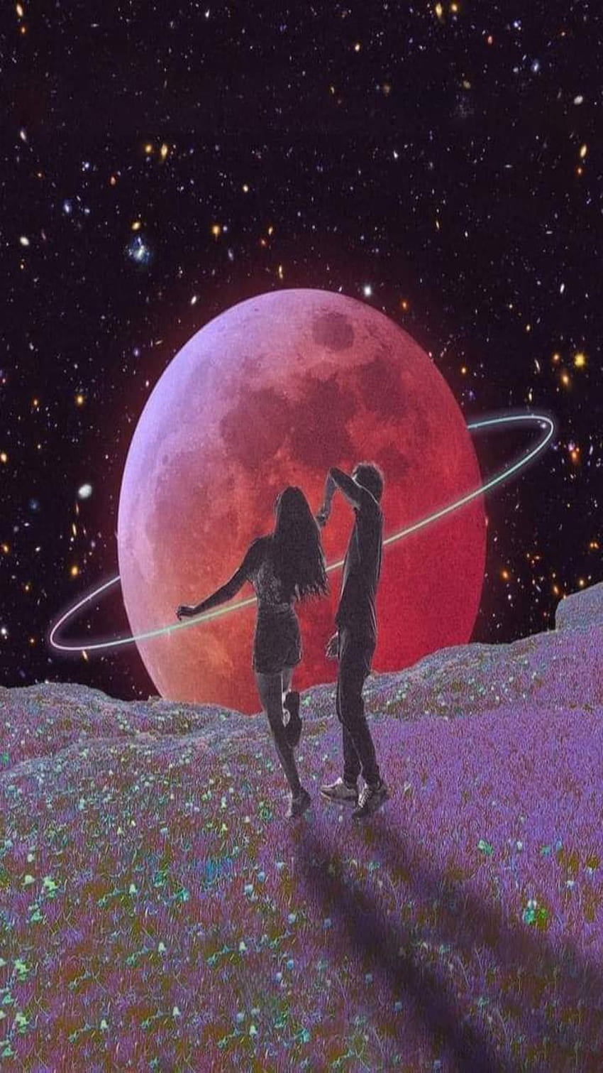 Constelación, pareja, amor HD тапет за телефон
