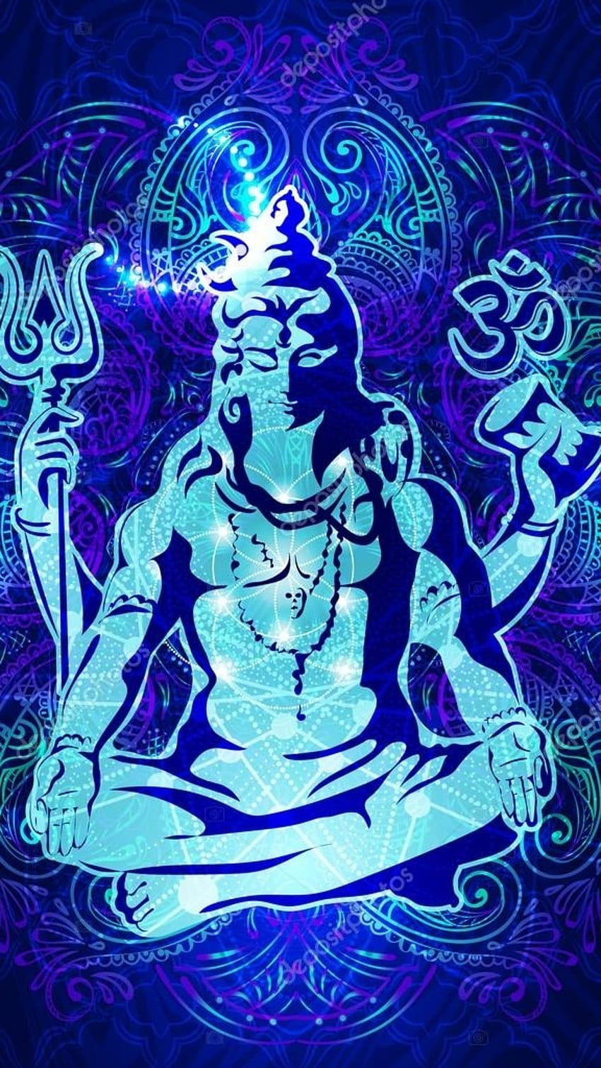 Lord Shiva , Blue Theme, lord shiva HD phone wallpaper | Pxfuel