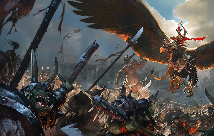 game, warhammer, empire, total war, orcs HD wallpaper
