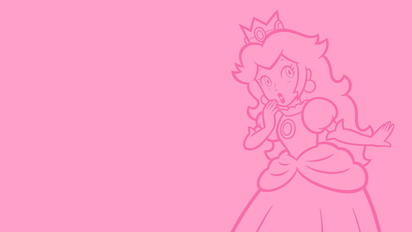 Princess Peach, Jeux vidéo, Super Mario, Nintendo, Minimalisme, Minimalist Princess Fond d'écran HD