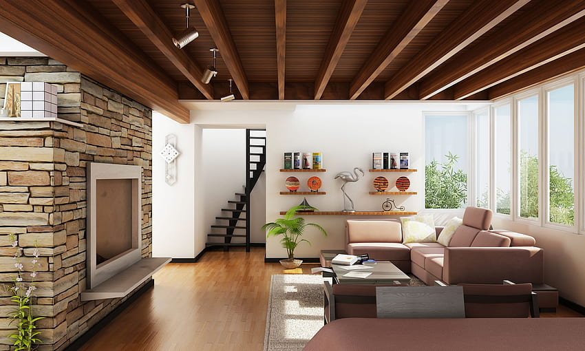 Interior, , , House, Design, Style, Living Room, Residential, Villa HD wallpaper