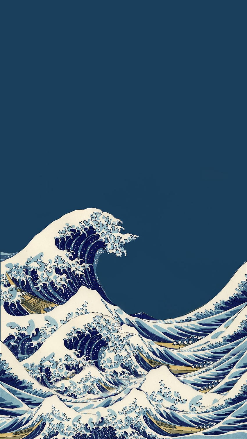 The Great Wave Off Kanagawa คลื่นน่ารัก วอลล์เปเปอร์โทรศัพท์ HD