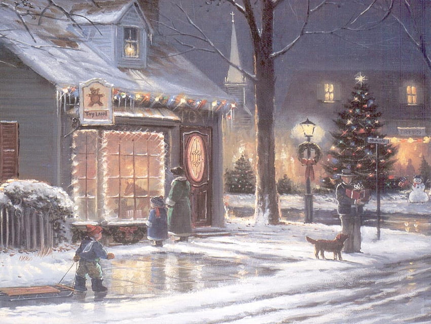 HOLIDAY MEMORIES、冬、休日、雪、クリスマス、家、寒さ、氷、思い出 高画質の壁紙