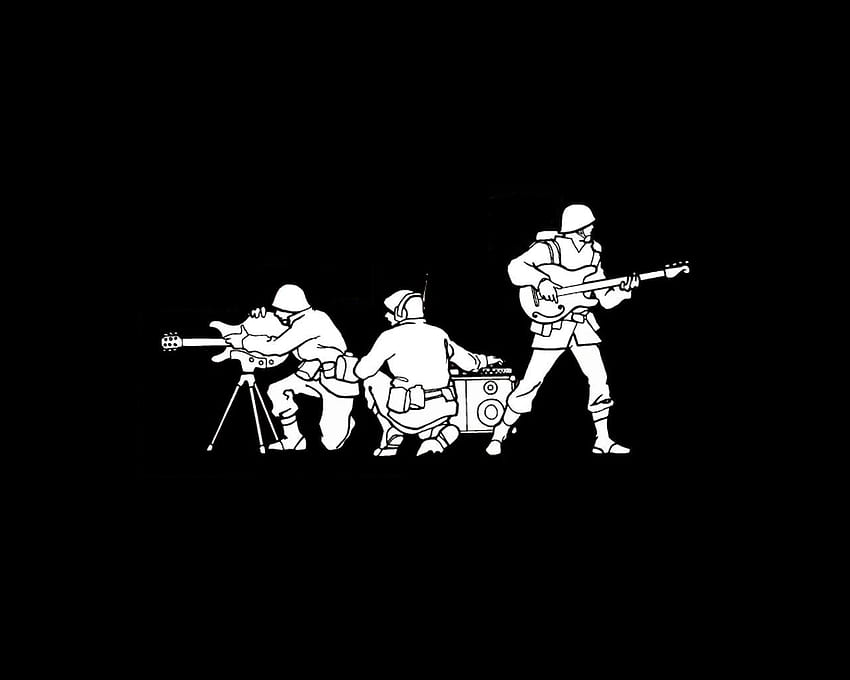 hommes militaires monochromes minimalistes - Art Minimalistic, Military Minimal Fond d'écran HD