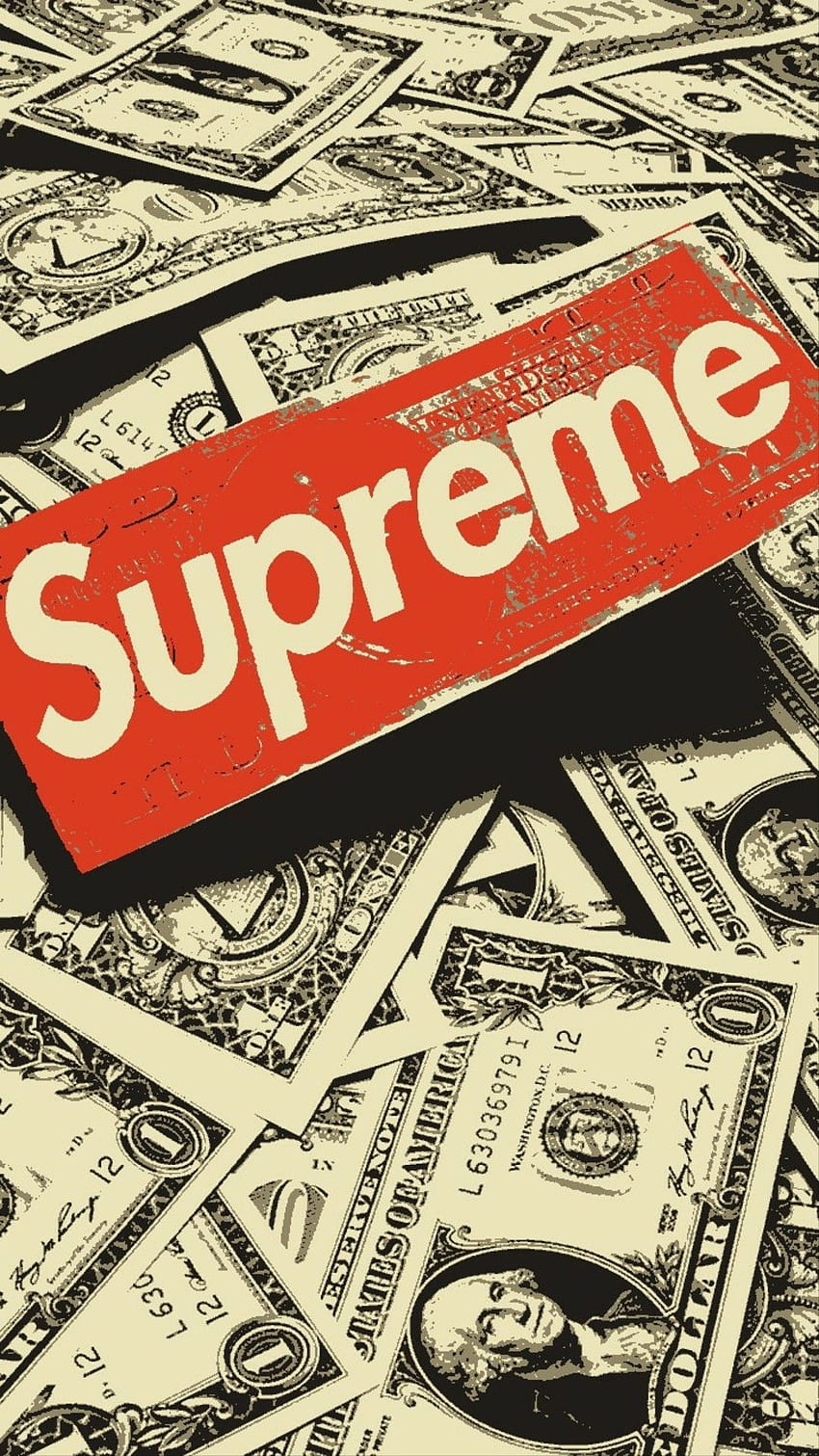 Supreme is the new dollar. Papeis de parede para iphone, Papel de, Supreme Money HD phone wallpaper