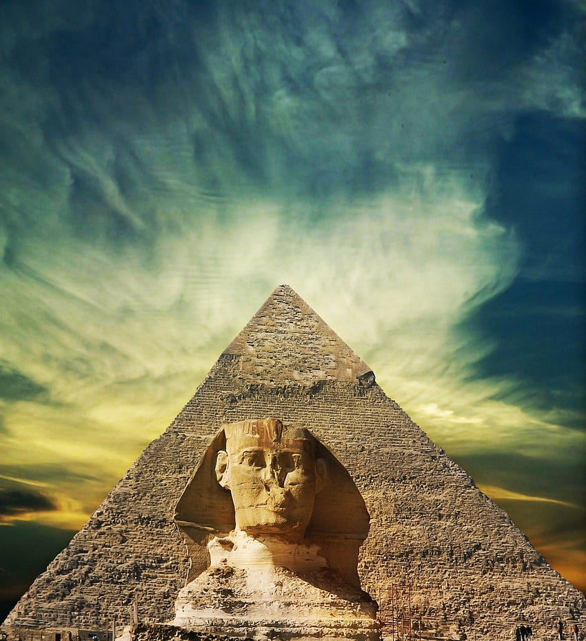 Sphinx, Egyptian Pyramids HD phone wallpaper