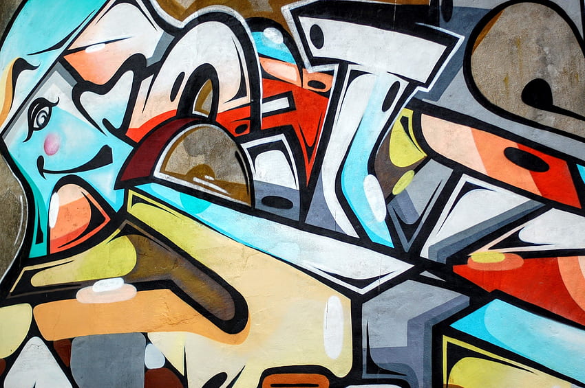 arte, multicolorido, heterogêneo, parede, grafite, arte de rua papel de parede HD