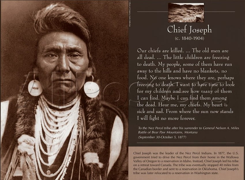 „Wódz Józef”, plemiona, tubylcy, zachodni, Indianie Tapeta HD