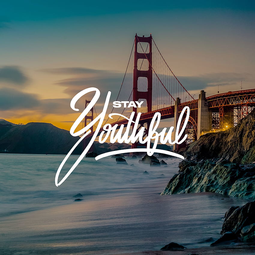Natura, słowa, most, motywacja, San Francisco, młodzież Tapeta na telefon HD