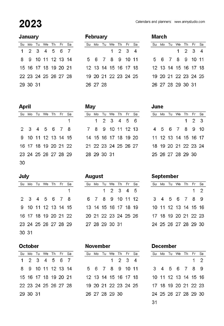 kalender dan perencana yang dapat dicetak 2023 dan 2024 wallpaper ponsel HD