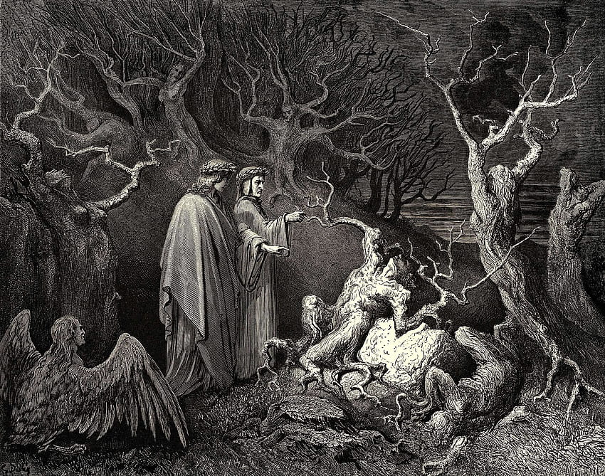 ダンテ・アリギエーリ、ギュスターヴ・ドレ、神曲、ダンテズ、ダンテの地獄 高画質の壁紙