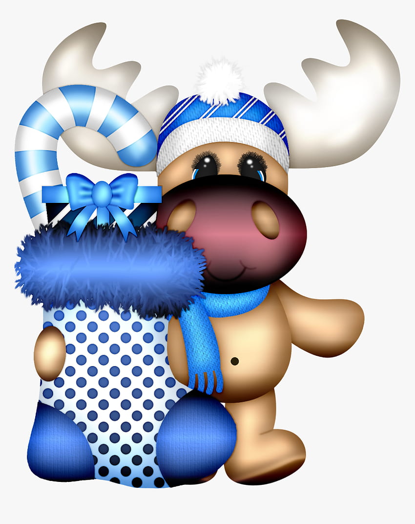 C Christmas Moose, Christmas Artwork, Christmas-cute Christmas clipart, PNG, przezroczysty PNG Tapeta na telefon HD