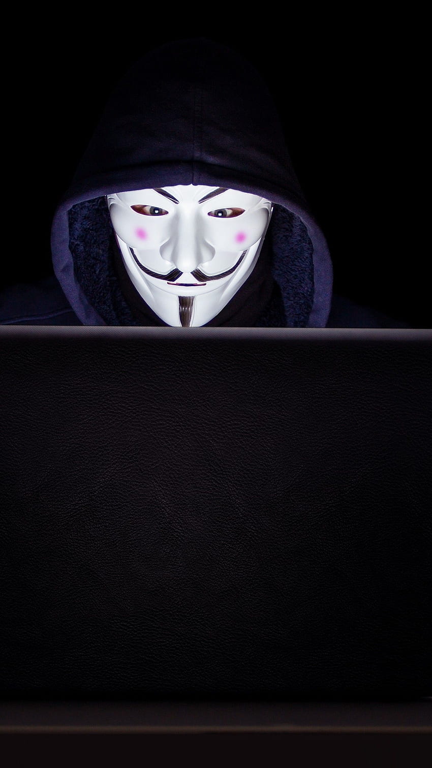 Anonymous , Hacker, Laptop, Black Background, , Black Dark, Black Hat Hacker HD phone wallpaper