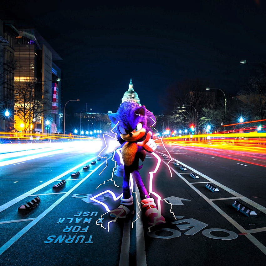 Movie, Sonic The Hedgehog, fastest creature, art HD wallpaper