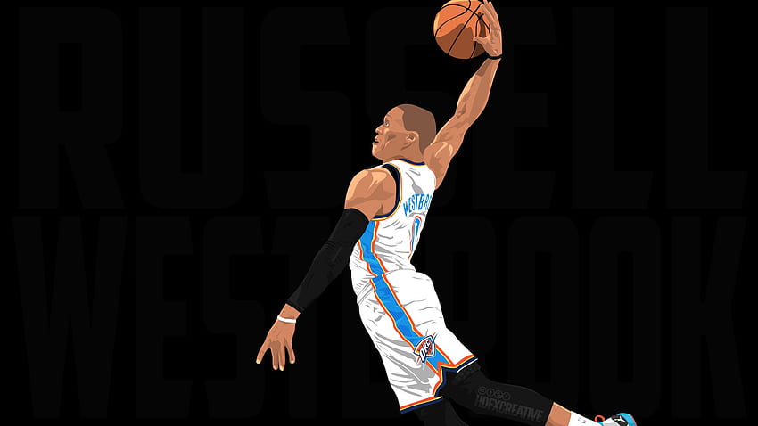 Russell Westbrook iPhone, Russell Westbrook Dunk papel de parede HD