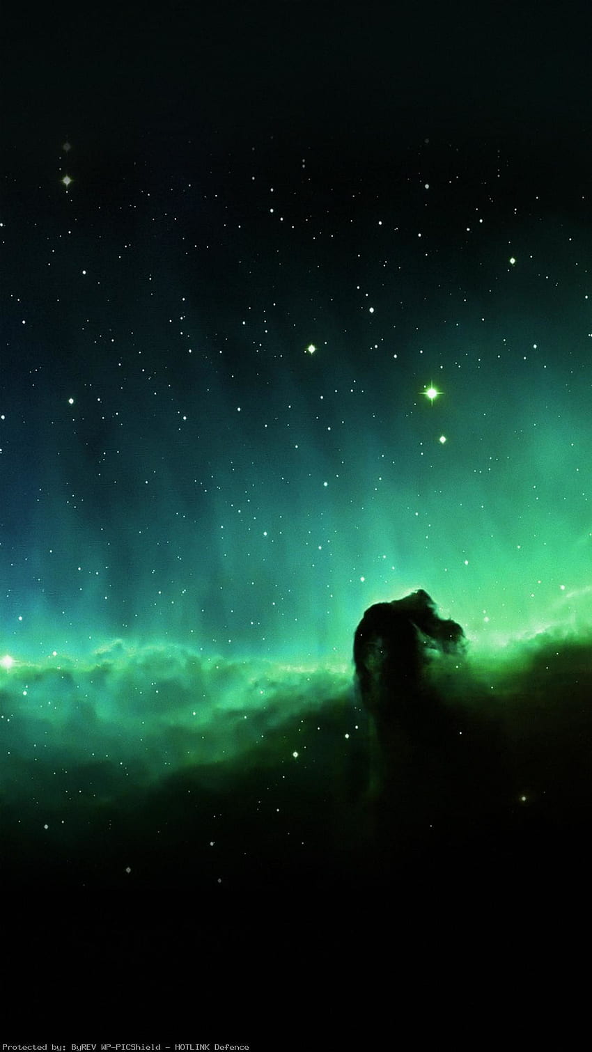 Horse-Head-Blue-Nebula-Sky-Space-Stars-iPhone- HD тапет за телефон