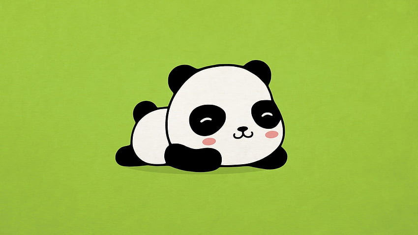 How To Draw A Cute Sleepy Panda, Small Cute Cartoon Panda HD wallpaper