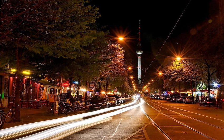 Berlín, Ciudades, Noche, Alemania fondo de pantalla