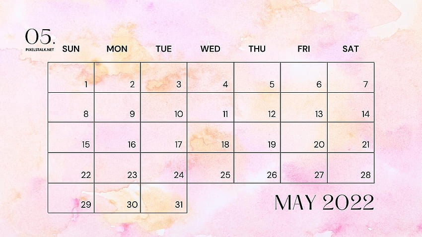 May 2022 Calendar Wallpapers  Wallpaper Cave