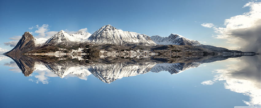 Noruega Montañas Ultra para U, 3840X1600 fondo de pantalla