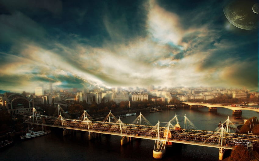 เมือง แม่น้ำ ลอนดอน สะพาน ร วอลล์เปเปอร์ HD