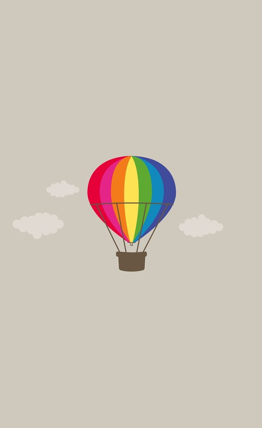 Air Balloon — minimalny iPhone. Tapeta na telefon HD