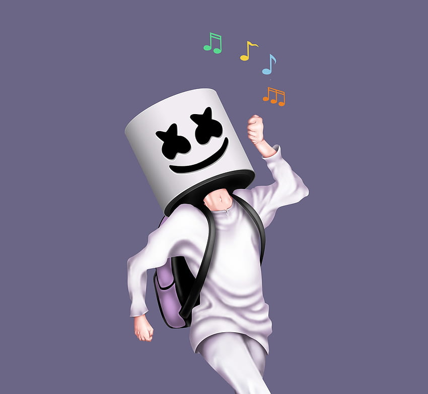 Marshmello, Musiker, DJ, allein unterwegs, Kunst HD-Hintergrundbild