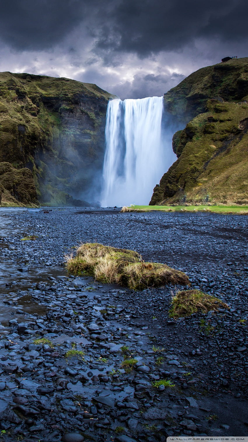 Skogafoss Waterfall, Iceland HD phone wallpaper