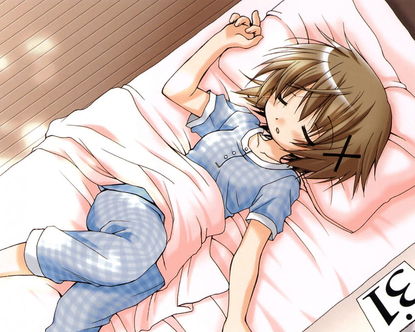Yuno Durmiendo, yuno, cama, anime, boceto hidamari, durmiendo fondo de pantalla