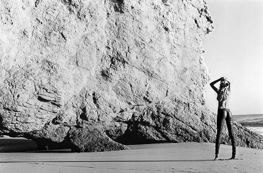 Marisa Miller, peso corporeo, roccia, spiaggia Sfondo HD