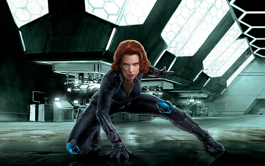 Scarlett Johansson เป็น Black Widow, Avengers, ยนตร์ วอลล์เปเปอร์ HD