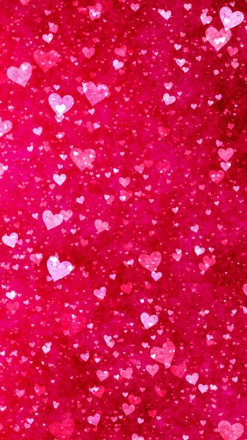 Red Hearts. Valentines, Sparkle and Pink Heart HD phone wallpaper | Pxfuel