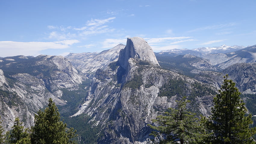 : yosemite national park, half dome, rock formation, california HD wallpaper